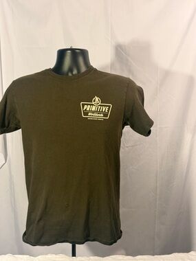 Primitive Olive Green Chest Logo Short Sleeve Tee
